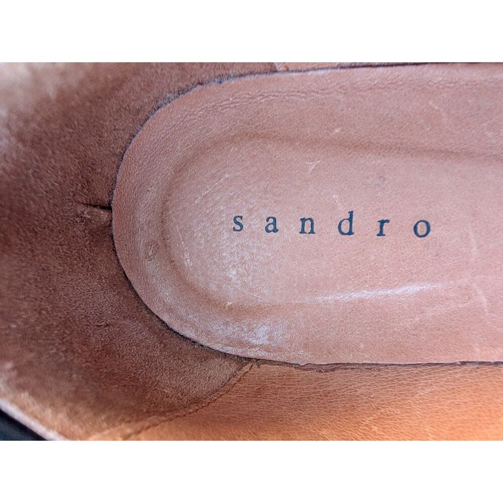 SANDRO Royal Blue Suede Spike Studded Slip On Loafers / Flats, Size 37 (U.S. 7) - Picture 4 of 14